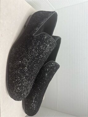 NWTB Men's Jimmy Choo Black Glitter Velvet Sloane Loafer